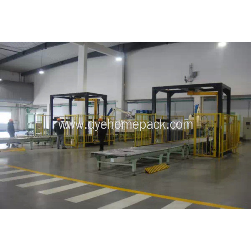 Horizontal stretch wrapping machine door packing machine